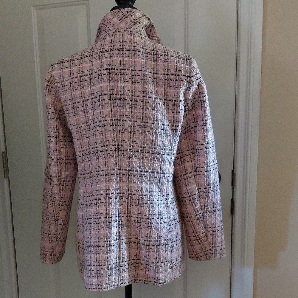 Anne Klein Pink Tweed Blazer Size Medium - Picture 2 of 4